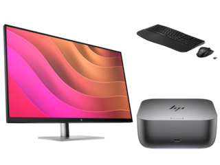 HP E32k G5 31.5" 4K USB‑C Monitor + HP TB4 Ultra 280W G6 Dock + HP 680 Dual‑Mode KB/Mouse